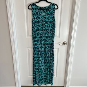 Gap Teal and Navy Maxi Dress Sz Med
